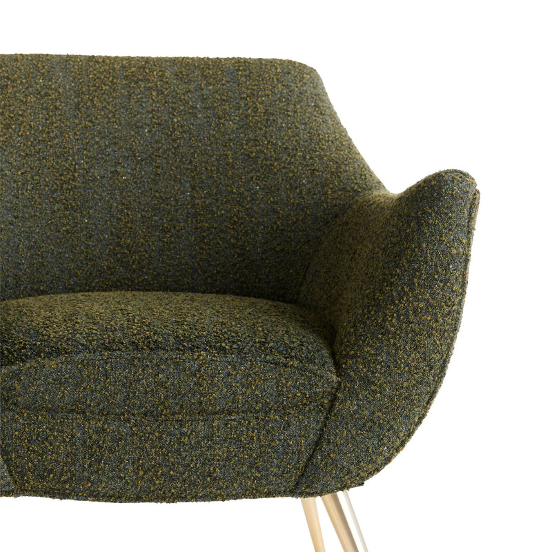 Sienna Olive Boucle Lounge Chair