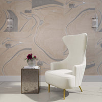 Versailles Cream Velvet Channel Tufted Wingback Chair - Luxury Living Collection
