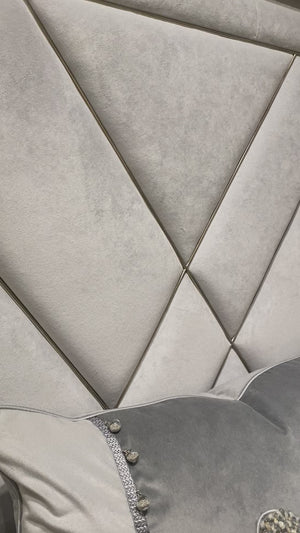 Idabelle Burnished Silver King Bed - Luxury Living Collection