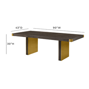 Sarpa Chocolate Brown Ash Dining Table - Luxury Living Collection