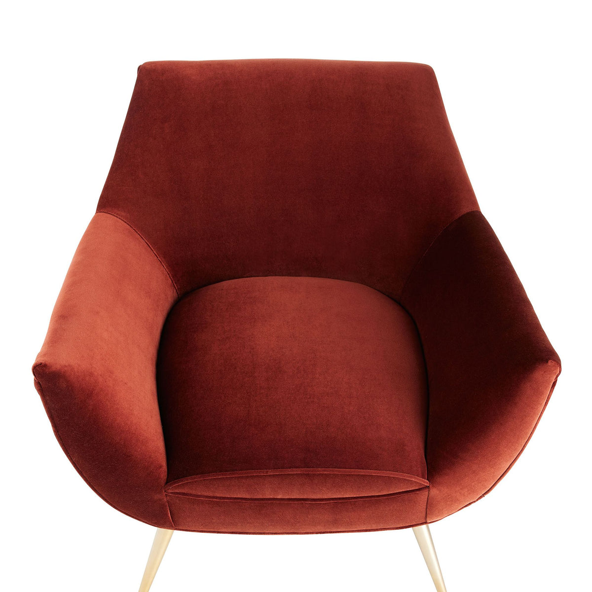 Sienna Paprika Velvet Lounge Chair