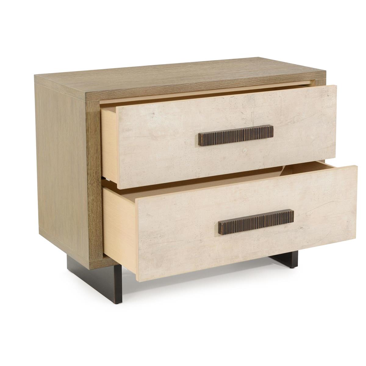 Rella Two-Drawer Nightstand - Luxury Living Collection