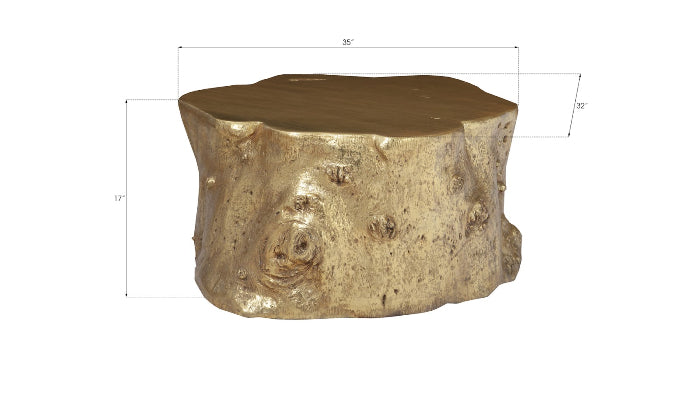Wyn Gold Leaf Wood Coffee Table
