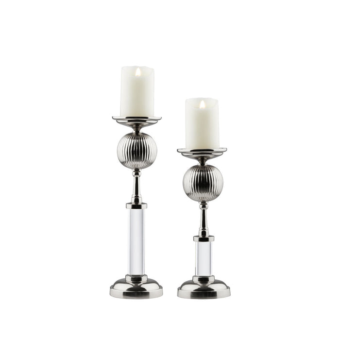 Rosa Silver Candle Holders (Set of 2)