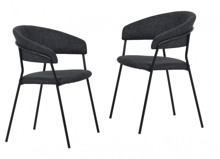 Cisco Modern Dark Grey Dining Chair (Set of 2)