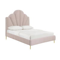 Juliard Blush Velvet Bed - Luxury Living Collection