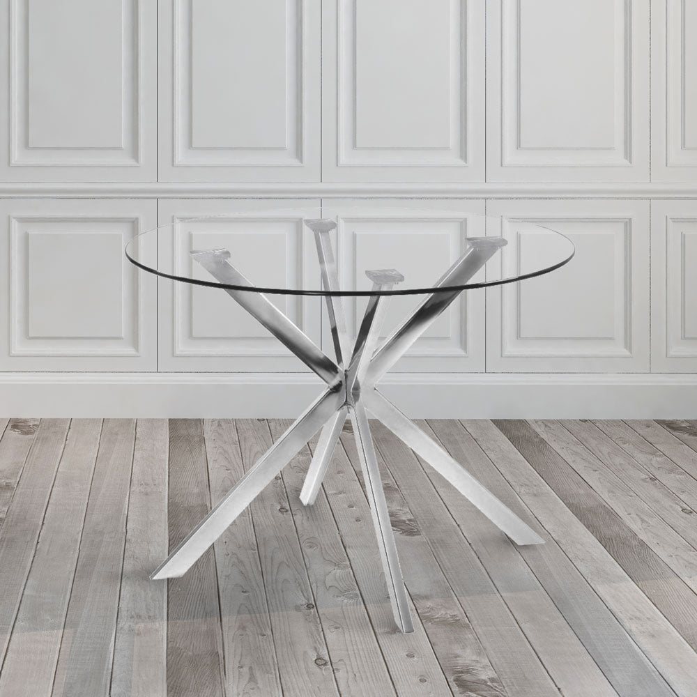 Tempo Polished Chrome Dining Table