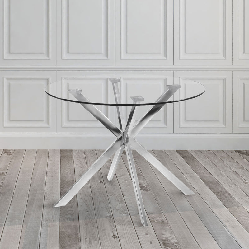Tempo Polished Chrome Dining Table