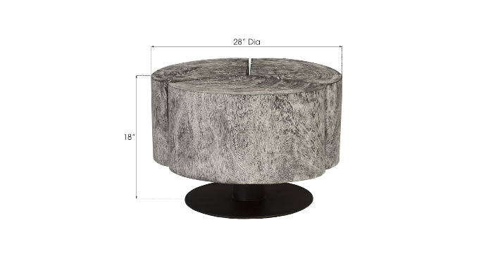 Clover Leaf Small Coffee Table (Gray Stone)