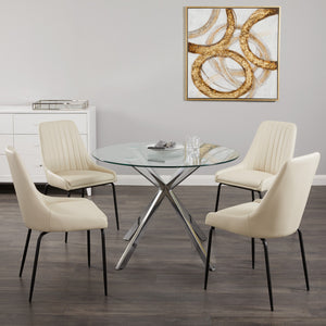 Tempo Polished Chrome Dining Table