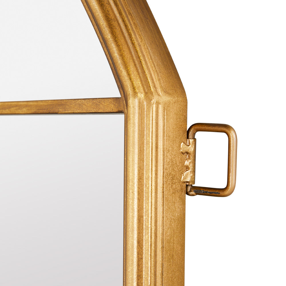 Kailey Gold Metal Frame Floor Mirror