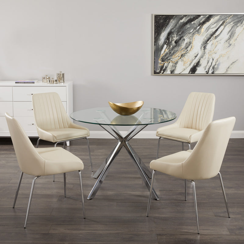 Tempo Polished Chrome Dining Table