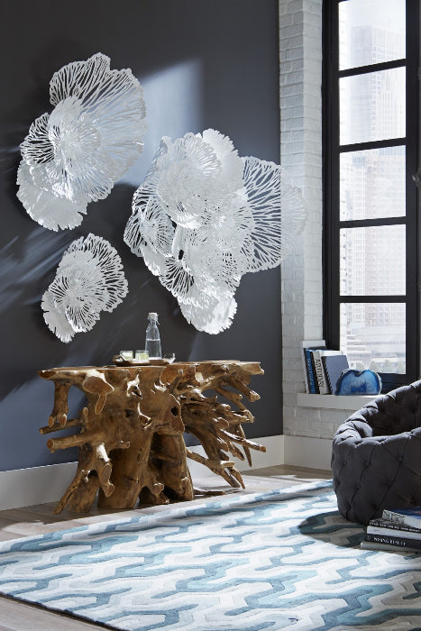 White Wall Flower Art