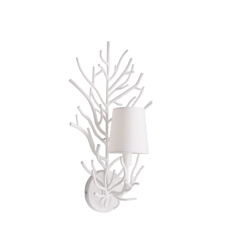 Coral White Twig Sconce