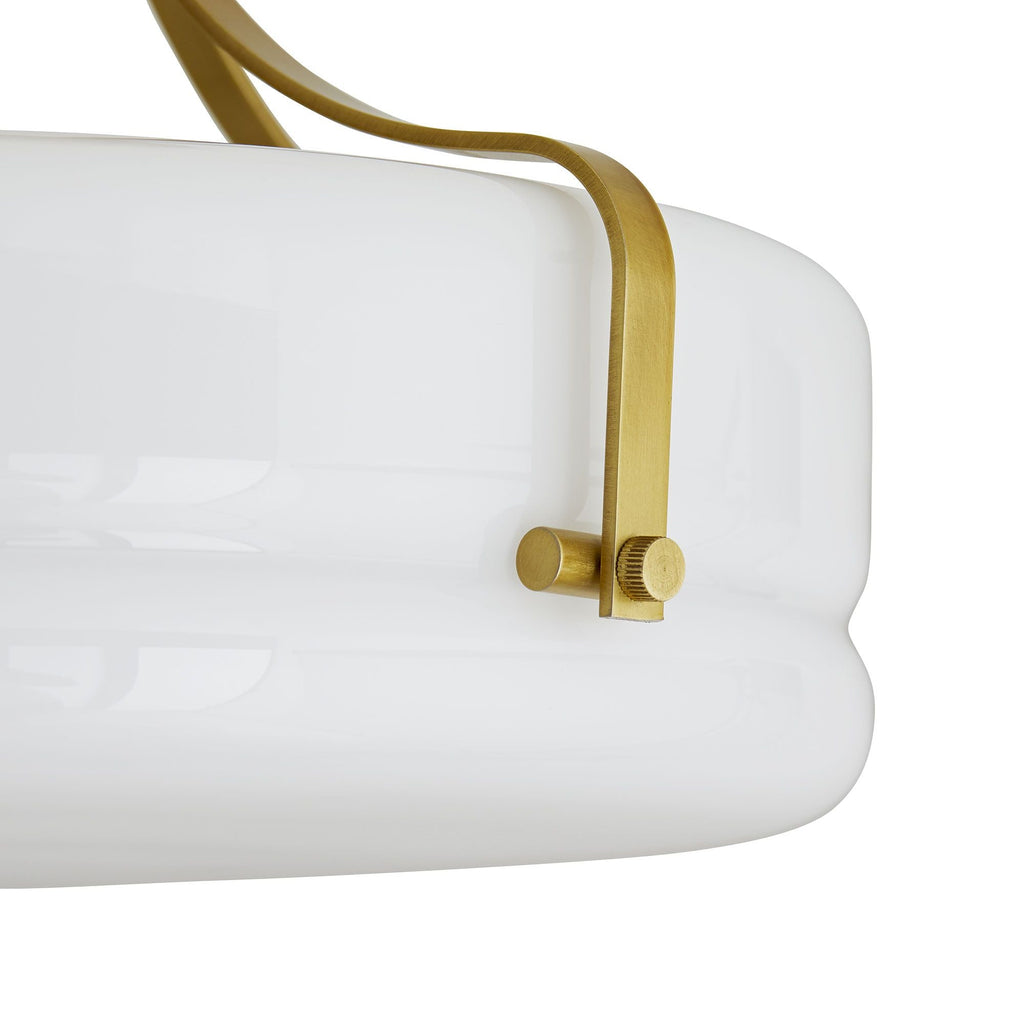 Janessa Antique Brass Semi-Flush Mount
