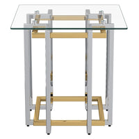 Jayden Polished Gold and Silver Accent Table