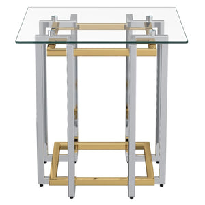 Jayden Polished Gold and Silver Accent Table