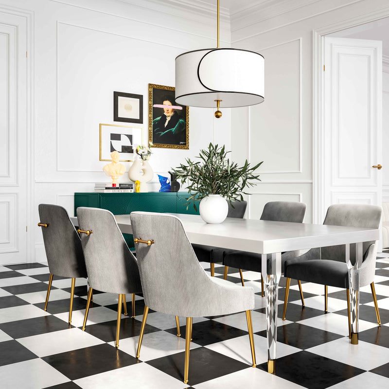 Adara Glossy Lacquer Dining Table - Luxury Living Collection