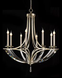Elaine Crystal Eight-Light Chandelier - Luxury Living Collection