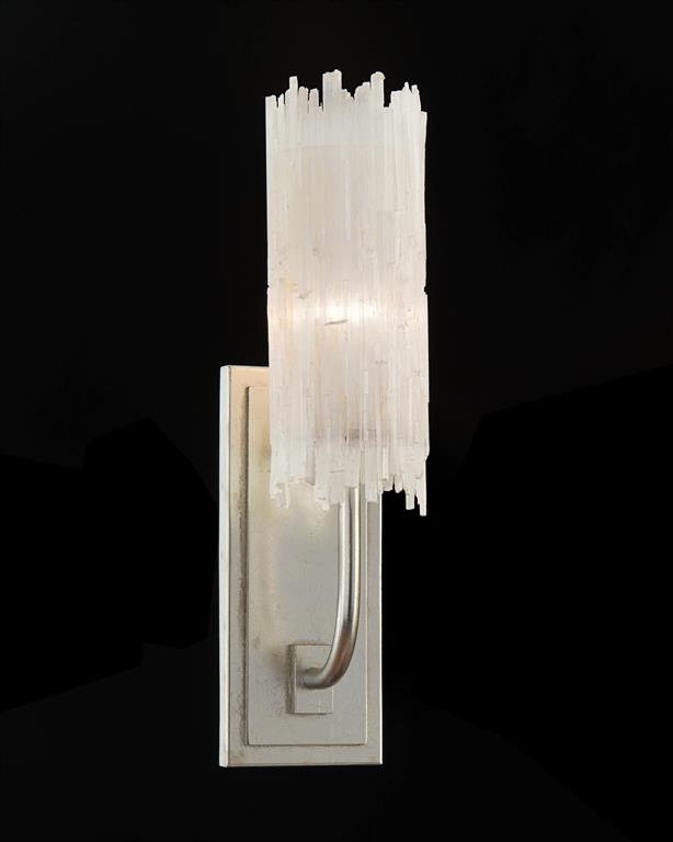 Aubrey Natural Selenite Single-Light Wall Sconce - Luxury Living Collection