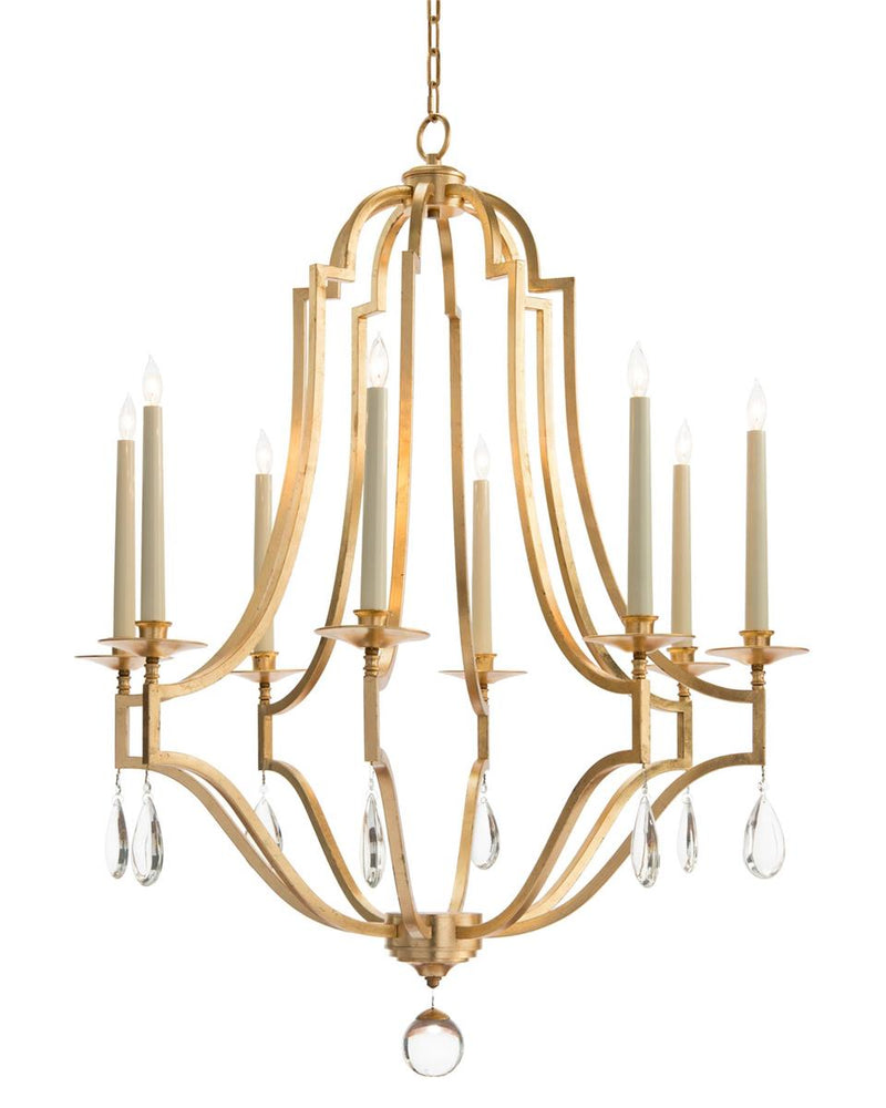 Minnie Gold-Leaf and Crystal Chandelier - Luxury Living Collection
