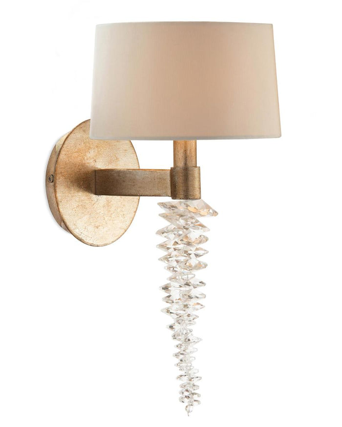 Aries Cascading Crystal Waterfall One-Light Wall Sconce - Luxury Living Collection