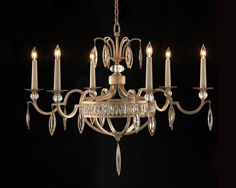 Aldrich Crystal Six-Light Chandelier - Luxury Living Collection