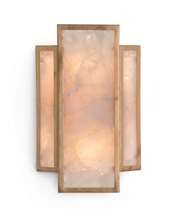 Kaelie Calcite Panel Two-Light Wall Sconce - Luxury Living Collection