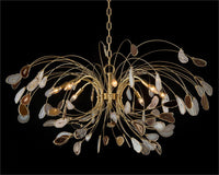 Annika Agate and Brass Eight-Light Chandelier - Luxury Living Collection