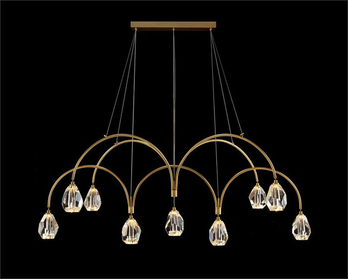 Stourton Cut Crystal Nine-Light Chandelier - Luxury Living Collection
