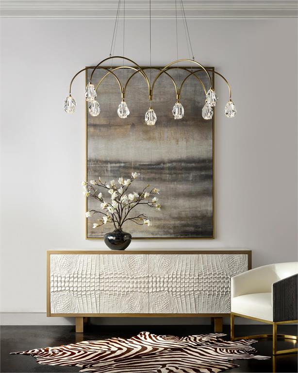 Stourton Cut Crystal Nine-Light Chandelier - Luxury Living Collection