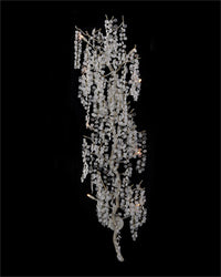 Willow Illuminated Clear Crystal Eight-Light Wall Sculpture - Luxury Living Collection