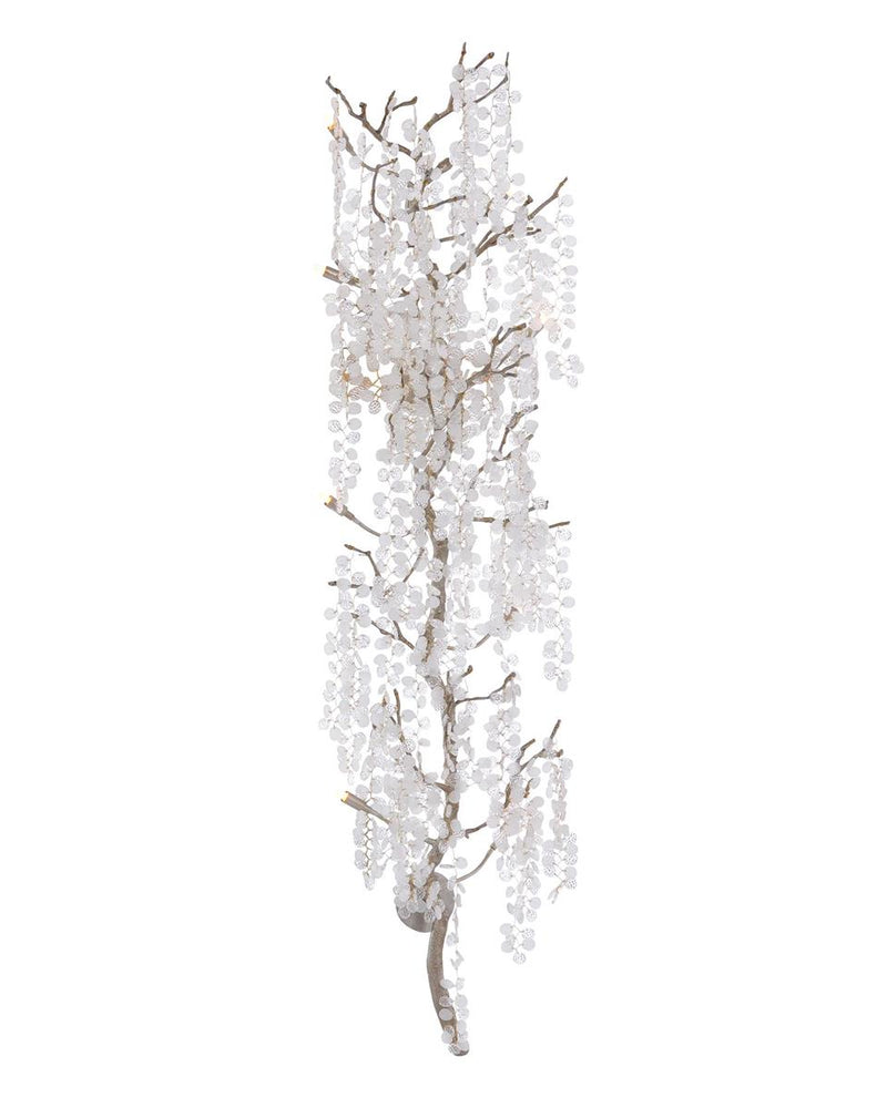 Willow Illuminated Clear Crystal Eight-Light Wall Sculpture - Luxury Living Collection