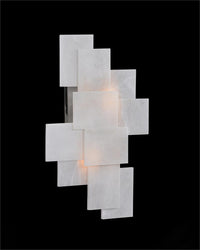 Estonia Alabaster Wall Sconce w/ Nod to Mondrian - Luxury Living Collection