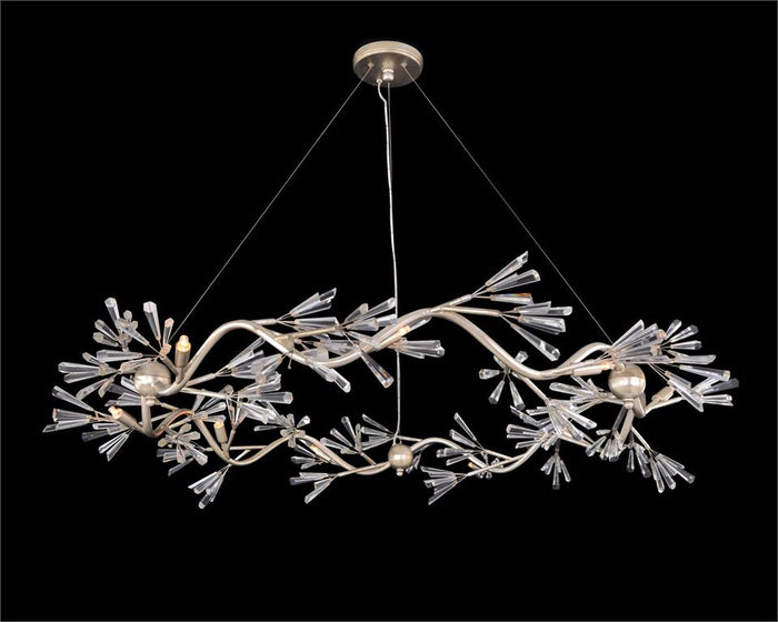 Barclay Crystal Wand Branched Nine-Light Chandelier - Luxury Living Collection