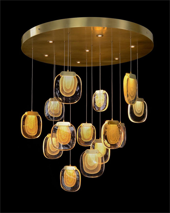 Aubyn Layered Drop Pendant Chandelier - Luxury Living Collection