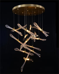 Varese Sixteen Fluted Light Tube Chandelier - Luxury Living Collection