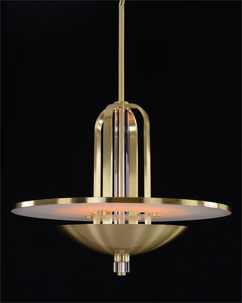 Terza Eight Light Polished Nickel Cage Pendant With Shade - Luxury Living Collection