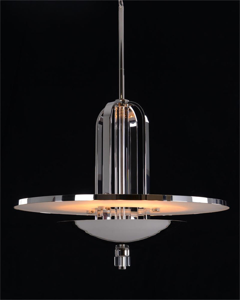 Terza Eight Light Satin Brass Cage Pendant With Shade - Luxury Living Collection