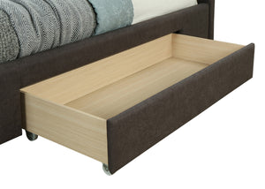 Annalise Charcoal Fabric Platform Bed with Drawers