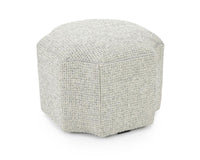 Florencia Grey Fabric Ottoman - Luxury Living Collection