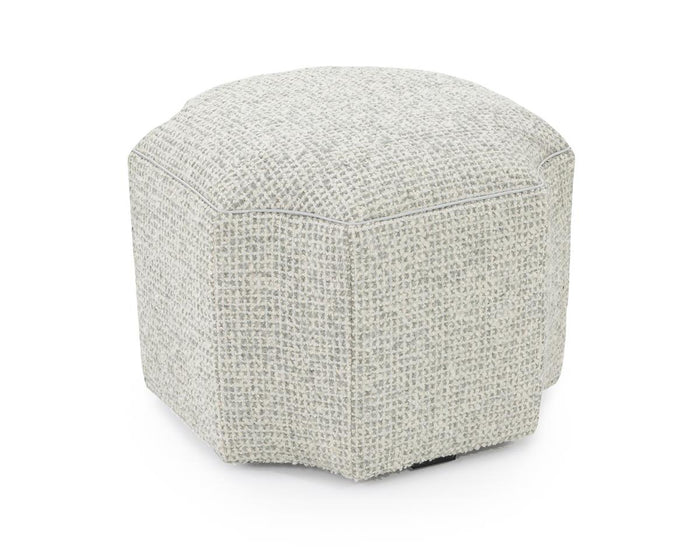 Florencia Grey Fabric Ottoman - Luxury Living Collection