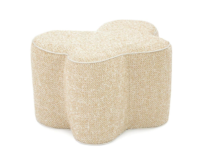 Nadine Large Cream Butterfly Ottoman - Luxury Living Collection