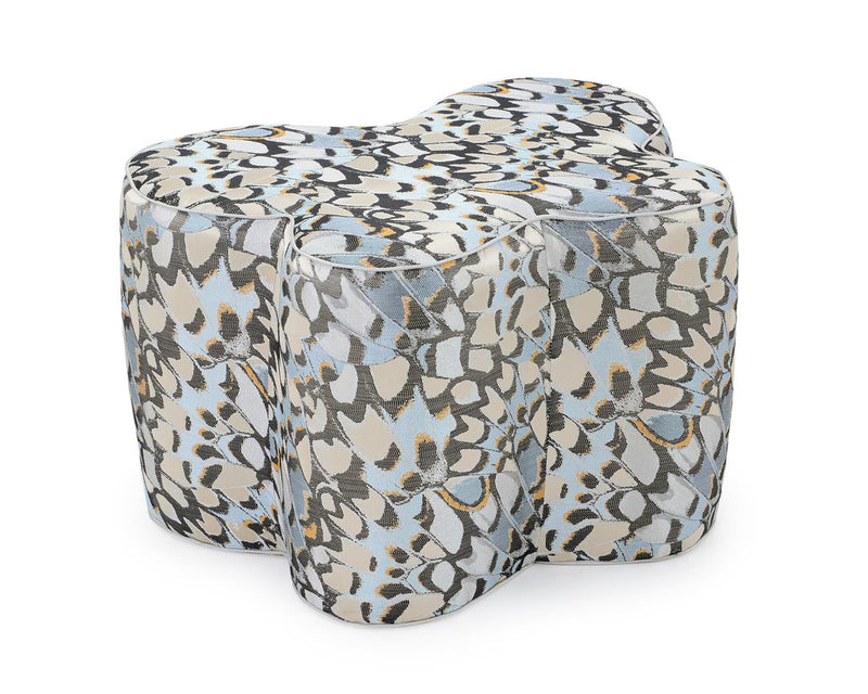 Nadine Large Mosaic Butterfly Ottoman - Luxury Living Collection
