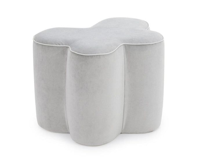 Nadine Small Grey Butterfly Ottoman - Luxury Living Collection