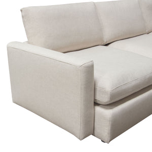 Alcina Cream Polyester 2PC Reversible Chaise Sectional - Luxury Living Collection