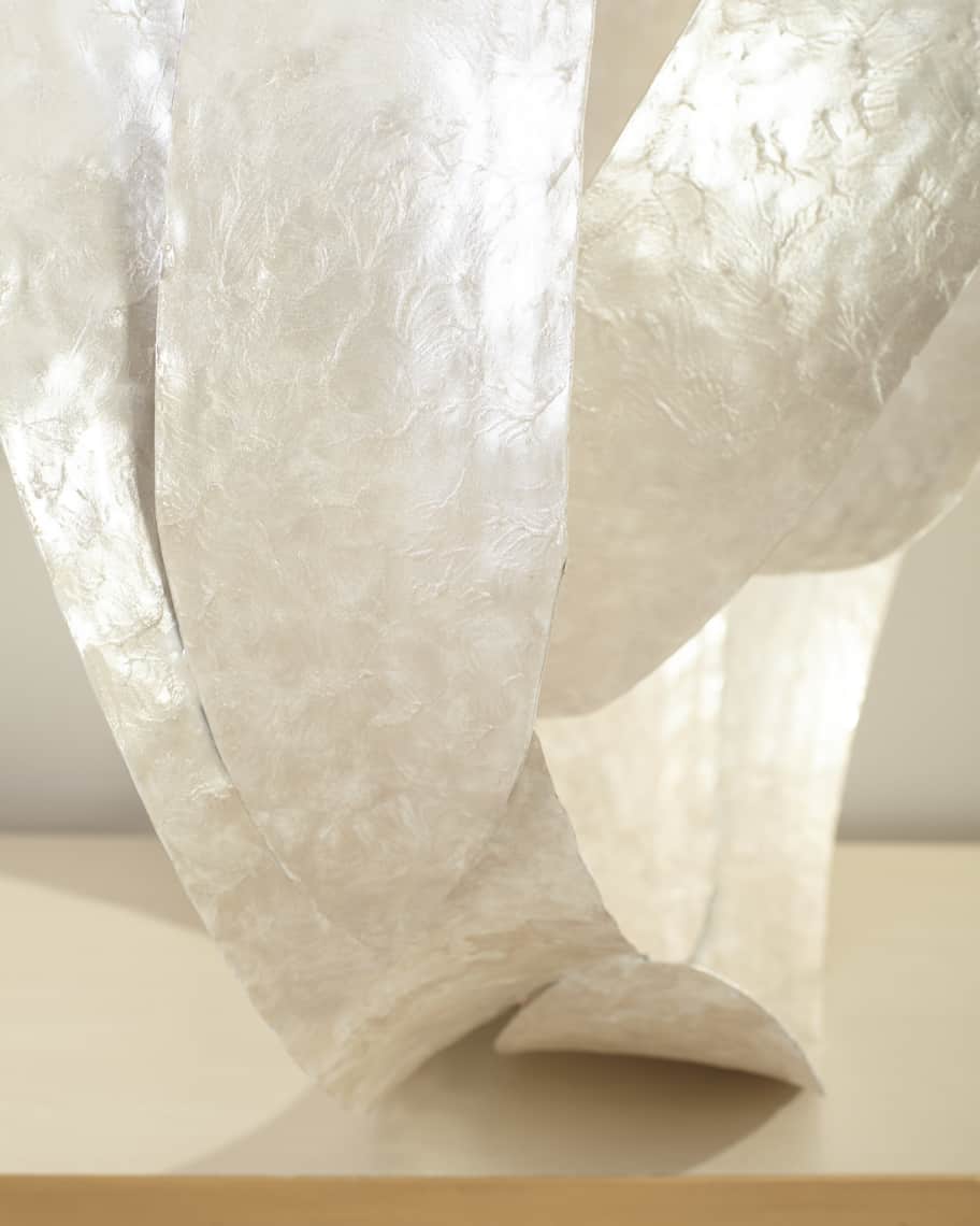 Hannah Pearlized White Abstract Sculpture - Luxury Living Collection