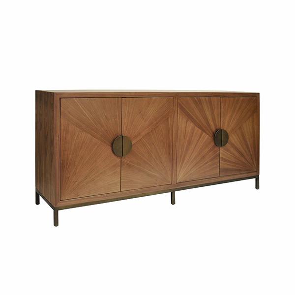 Auburn Radial Walnut & Bronze Cabinet