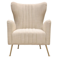 Envy Sand Linen Fabric Chair - Luxury Living Collection