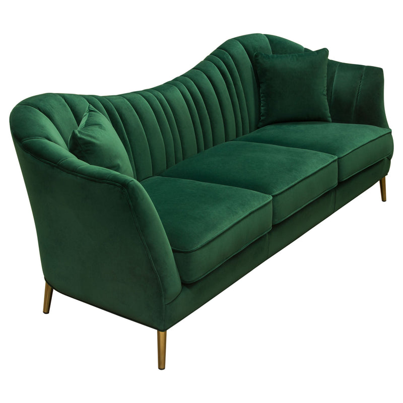 Envy Emerald Green Velvet Sofa - Luxury Living Collection